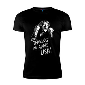 Мужская футболка премиум Tearing me apart: в Ухте, 92% хлопок, 8% лайкра | приталенный силуэт, круглый вырез ворота, длина до линии бедра, короткий рукав | disaster artist | the room | tommy | горе творец | комната | томми