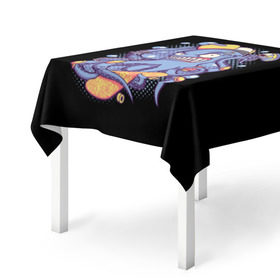 Скатерть 3D с принтом Octopus Skater в Ухте, 100% полиэстер (ткань не мнется и не растягивается) | Размер: 150*150 см | octopus skater | осьминог | скейт | спорт