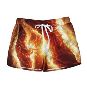 Женские шорты 3D с принтом Gates of hades в Ухте, 100% полиэстер | прямой крой, два кармана без застежек по бокам. Мягкая трикотажная резинка на поясе, внутри которой широкие завязки. Длина до середины бедра | nebula | звезды | космос | туманность