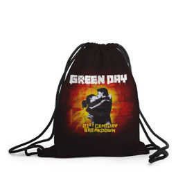 Рюкзак-мешок 3D с принтом Поцелуй Green Day в Ухте, 100% полиэстер | плотность ткани — 200 г/м2, размер — 35 х 45 см; лямки — толстые шнурки, застежка на шнуровке, без карманов и подкладки | american idiot | green day | альтернативный | билли джо армстронг | грин дей | группа | зелёный день | майк дёрнт | музыка | панк | поп | поппанк | поцелуй | рок | стена | тре кул