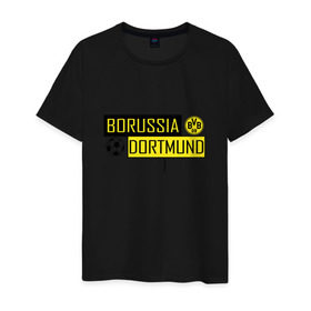 Мужская футболка хлопок с принтом Borussia Dortmund - New Design 2018 в Ухте, 100% хлопок | прямой крой, круглый вырез горловины, длина до линии бедер, слегка спущенное плечо. | боруссия дортмунд