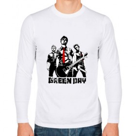 Мужской лонгслив хлопок с принтом Группа Green Day в Ухте, 100% хлопок |  | american idiot | green day | альтернативный | билли джо армстронг | грин дей | группа | зелёный день | майк дёрнт | музыка | надпись | панк | поп | поппанк | рок | тре кул