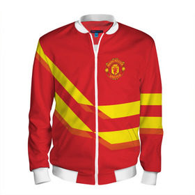 Мужской бомбер 3D с принтом Manchester United 2018 #3 в Ухте, 100% полиэстер | застегивается на молнию, по бокам два кармана без застежек, по низу бомбера и на воротнике - эластичная резинка | 