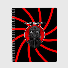 Тетрадь с принтом Солдат Black Sabbath в Ухте, 100% бумага | 48 листов, плотность листов — 60 г/м2, плотность картонной обложки — 250 г/м2. Листы скреплены сбоку удобной пружинной спиралью. Уголки страниц и обложки скругленные. Цвет линий — светло-серый
 | black sabbath | ozzy osbourne | альбом | билл уорд | гизер батлер | группа | летчик | метал | музыка | надпись | оззи | осборн | песни | рок | тони айомми | хард рок | хеви метал | шлем