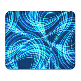 Коврик прямоугольный Синие вихри: в Ухте, натуральный каучук | размер 230 х 185 мм; запечатка лицевой стороны | абстракция | вихрь | синий | текстура