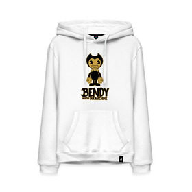 Мужская толстовка хлопок с принтом Bendy and the ink machine (12) в Ухте, френч-терри, мягкий теплый начес внутри (100% хлопок) | карман-кенгуру, эластичные манжеты и нижняя кромка, капюшон с подкладом и шнурком | bendy | bendy and the ink machine | horror | ink | machine | trend