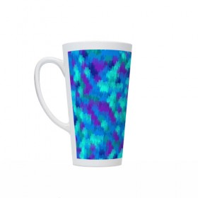 Кружка Латте Пятна из красок: в Ухте, Белая керамика | Объем 480 мл; Высота 150 мм; Диаметр 90 мм |