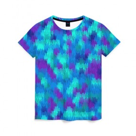 Женская футболка 3D Пятна из красок: в Ухте, 100% полиэфир ( синтетическое хлопкоподобное полотно) | прямой крой, круглый вырез горловины, длина до линии бедер |