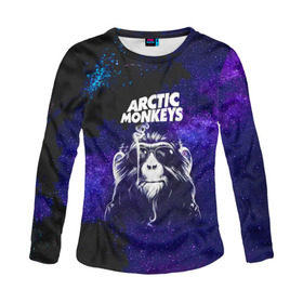 Женский лонгслив 3D с принтом Arctic Monkeys в Ухте, 100% полиэстер | длинные рукава, круглый вырез горловины, полуприлегающий силуэт | алекс тёрнер | арктик | арктические мартышки | гаражный | группа | джейми кук | инди рок | манкис | музыка | мэтт хелдер | ник о мэлли | обезьяна | постпанк ривайвл | психоделический | рок