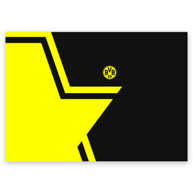 Поздравительная открытка с принтом BORUSSIA в Ухте, 100% бумага | плотность бумаги 280 г/м2, матовая, на обратной стороне линовка и место для марки
 | borussia | fc | football | football club | sport | боруссия | спорт | спортивные | униформа | фирменные цвета | фк | футбол | футбольный клуб