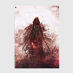 Постер с принтом HellBlade в Ухте, 100% бумага
 | бумага, плотность 150 мг. Матовая, но за счет высокого коэффициента гладкости имеет небольшой блеск и дает на свету блики, но в отличии от глянцевой бумаги не покрыта лаком | 