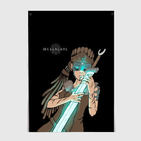 Постер с принтом HellBlade в Ухте, 100% бумага
 | бумага, плотность 150 мг. Матовая, но за счет высокого коэффициента гладкости имеет небольшой блеск и дает на свету блики, но в отличии от глянцевой бумаги не покрыта лаком | hellblade