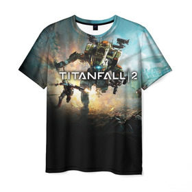 Мужская футболка 3D с принтом Titanfall в Ухте, 100% полиэфир | прямой крой, круглый вырез горловины, длина до линии бедер | Тематика изображения на принте: мех | мехи | пилот | пилоты | спектр | спектры | титан