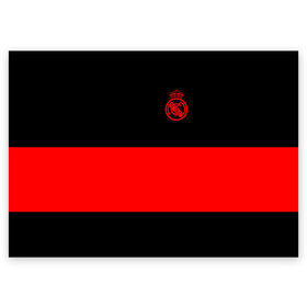 Поздравительная открытка с принтом Real Madrid Black Collection в Ухте, 100% бумага | плотность бумаги 280 г/м2, матовая, на обратной стороне линовка и место для марки
 | Тематика изображения на принте: emirates | fc | real madrid | клуб | мяч | реал мадрид