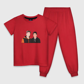 Детская пижама хлопок с принтом Twenty One Pilots в Ухте, 100% хлопок |  брюки и футболка прямого кроя, без карманов, на брюках мягкая резинка на поясе и по низу штанин
 | Тематика изображения на принте: 
