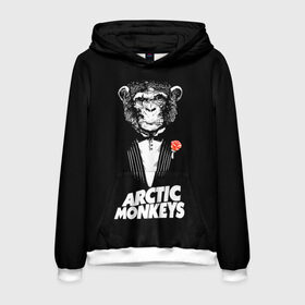 Мужская толстовка 3D с принтом Arctic Monkeys в Ухте, 100% полиэстер | двухслойный капюшон со шнурком для регулировки, мягкие манжеты на рукавах и по низу толстовки, спереди карман-кенгуру с мягким внутренним слоем. | алекс тёрнер | арктик | арктические мартышки | гаражный | группа | джейми кук | инди рок | манкис | музыка | мэтт хелдер | ник о мэлли | обезьяна | постпанк ривайвл | психоделический | рок