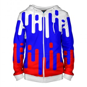 Мужская толстовка 3D на молнии с принтом Русский узор в Ухте, 100% полиэстер | длина до линии бедра, манжеты и пояс оформлены мягкой тканевой резинкой, двухслойный капюшон со шнурком для регулировки, спереди молния, по бокам два кармана | 