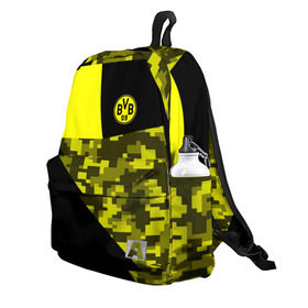 Рюкзак 3D с принтом Borussia Dortmund 2018 Sport в Ухте, 100% полиэстер | лямки с регулируемой длиной, сверху петелька, чтобы рюкзак можно было повесить на вешалку. Основное отделение закрывается на молнию, как и внешний карман. Внутри два дополнительных кармана, один из которых закрывается на молнию. По бокам два дополнительных кармашка | боруссия | дортмунд