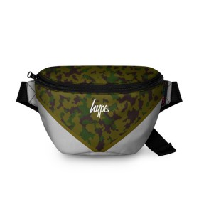 Поясная сумка 3D с принтом Hype Military #4 в Ухте, 100% полиэстер | плотная ткань, ремень с регулируемой длиной, внутри несколько карманов для мелочей, основное отделение и карман с обратной стороны сумки застегиваются на молнию | brand | camo | hype | military | rap | swag | камо | камуфляж | милитари | надписи | тренд | тренды | узоры | хайп | хаки