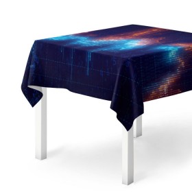 Скатерть 3D с принтом Компьютерный код в Ухте, 100% полиэстер (ткань не мнется и не растягивается) | Размер: 150*150 см | график | разноцветный | яркий