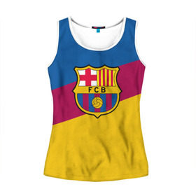 Женская майка 3D с принтом FC Barcelona 2018 Colors в Ухте, 100% полиэстер | круглая горловина, прямой силуэт, длина до линии бедра | fc | fc barcelona | fcb | fly emirates | ronaldo | абстракция | барселона | геометрия | зож | клуб | линии | месси | модные | мяч | реал мадрид | спорт | спортивные | тренды | футбол | футбольный клуб | эмблема