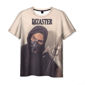 Мужская футболка 3D с принтом Dizaster в Ухте, 100% полиэфир | прямой крой, круглый вырез горловины, длина до линии бедер | dizaster | king of the dot | oxxxymiron | versus | versus battle | батл рэп | дизастер | окимирон