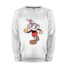 Мужской свитшот хлопок с принтом Cuphead в Ухте, 100% хлопок |  | cuphead