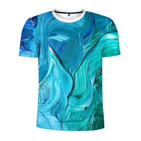 Мужская футболка 3D спортивная с принтом Мазки краски в Ухте, 100% полиэстер с улучшенными характеристиками | приталенный силуэт, круглая горловина, широкие плечи, сужается к линии бедра | 