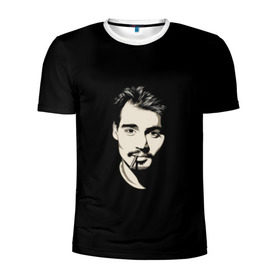 Мужская футболка 3D спортивная Джонни Депп: в Ухте, 100% полиэстер с улучшенными характеристиками | приталенный силуэт, круглая горловина, широкие плечи, сужается к линии бедра | johnny depp