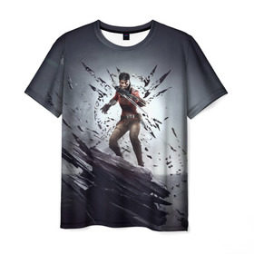 Мужская футболка 3D с принтом dishonored death of the outsid в Ухте, 100% полиэфир | прямой крой, круглый вырез горловины, длина до линии бедер | billie | lurk | билли | лерк | чужой