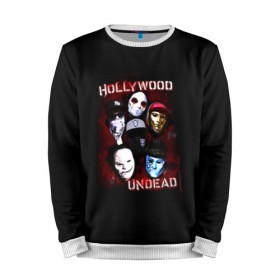 Мужской свитшот 3D с принтом Группа Hollywood Undead в Ухте, 100% полиэстер с мягким внутренним слоем | круглый вырез горловины, мягкая резинка на манжетах и поясе, свободная посадка по фигуре | charlie scene | danny | funny man | hollywood | j dog | johnny 3 tears | undead | альтернативный | андед | голивуд | голливудская | группа | кранккор | метал | нежить | ню | реп | рок | рэп | рэпкор