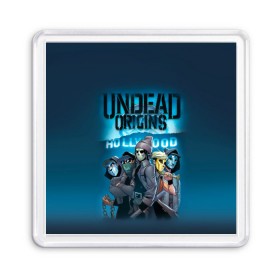 Магнит 55*55 с принтом Hollywood origins Undead в Ухте, Пластик | Размер: 65*65 мм; Размер печати: 55*55 мм | charlie scene | danny | funny man | hollywood | j dog | johnny 3 tears | undead | альтернативный | андед | голивуд | голливудская | группа | кранккор | метал | нежить | ню | реп | рок | рэп | рэпкор