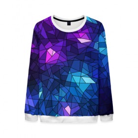 Мужской свитшот 3D с принтом Стекло в Ухте, 100% полиэстер с мягким внутренним слоем | круглый вырез горловины, мягкая резинка на манжетах и поясе, свободная посадка по фигуре | mosaic | абстракция | геометрия | мозаика | стекло