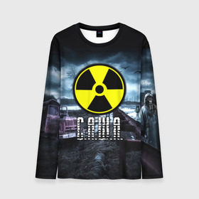 Мужской лонгслив 3D с принтом S.T.A.L.K.E.R. - С.А.Ш.А. в Ухте, 100% полиэстер | длинные рукава, круглый вырез горловины, полуприлегающий силуэт | Тематика изображения на принте: stalker | александр | александра | грузовик | мрак | припять | птицы | радиация | саша | сашка | сталкер | чернобыль | шура | шурик