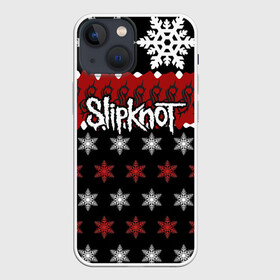 Чехол для iPhone 13 mini с принтом Праздничный Slipknot в Ухте,  |  | slipknot | альтернативный метал | андерс | грув метал | колсефни | кори | красный | метал | музыка | новогодний | новый год | ню метал | рождество | рок | слипкнот | снежинки | тейлор