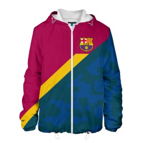 Мужская куртка 3D с принтом FC Barcelona 2018 Sport camo в Ухте, ткань верха — 100% полиэстер, подклад — флис | прямой крой, подол и капюшон оформлены резинкой с фиксаторами, два кармана без застежек по бокам, один большой потайной карман на груди. Карман на груди застегивается на липучку | Тематика изображения на принте: 