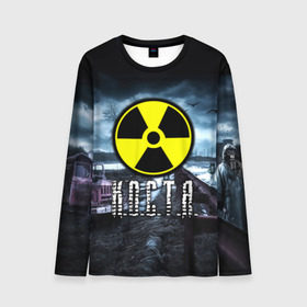 Мужской лонгслив 3D с принтом S.T.A.L.K.E.R. - К.О.С.Т.Я. в Ухте, 100% полиэстер | длинные рукава, круглый вырез горловины, полуприлегающий силуэт | Тематика изображения на принте: stalker | волки | грузовик | имя | константин | костя | костян | мрак | припять | птицы | радиация | сталкер | чернобыль