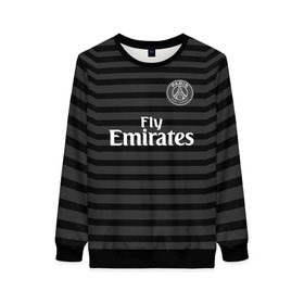 Женский свитшот 3D с принтом PSG 2018 Original #4 в Ухте, 100% полиэстер с мягким внутренним слоем | круглый вырез горловины, мягкая резинка на манжетах и поясе, свободная посадка по фигуре | fc | fly emirates | paris | psg | лого | париж | псж | спорт | спортивные | фк | футбольный клуб