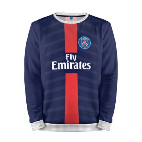 Мужской свитшот 3D с принтом PSG 2018 Original #7 в Ухте, 100% полиэстер с мягким внутренним слоем | круглый вырез горловины, мягкая резинка на манжетах и поясе, свободная посадка по фигуре | Тематика изображения на принте: fc | fly emirates | paris | psg | лого | париж | псж | спорт | спортивные | фк | футбольный клуб