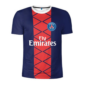 Мужская футболка 3D спортивная с принтом PSG 2018 Original #16 в Ухте, 100% полиэстер с улучшенными характеристиками | приталенный силуэт, круглая горловина, широкие плечи, сужается к линии бедра | Тематика изображения на принте: 
