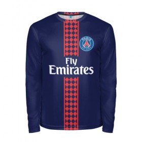 Мужской лонгслив 3D с принтом PSG 2018 Original #19 в Ухте, 100% полиэстер | длинные рукава, круглый вырез горловины, полуприлегающий силуэт | Тематика изображения на принте: fc | fly emirates | paris | psg | лого | париж | псж | спорт | спортивные | фк | футбольный клуб