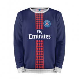 Мужской свитшот 3D с принтом PSG 2018 Original #19 в Ухте, 100% полиэстер с мягким внутренним слоем | круглый вырез горловины, мягкая резинка на манжетах и поясе, свободная посадка по фигуре | Тематика изображения на принте: fc | fly emirates | paris | psg | лого | париж | псж | спорт | спортивные | фк | футбольный клуб