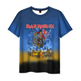 Мужская футболка 3D с принтом Iron Maiden в Ухте, 100% полиэфир | прямой крой, круглый вырез горловины, длина до линии бедер | iron maiden | адриан смит | айрон мейден | гроза | группа | дэйв мюррей | железная дева | ирон майден | метал | мрачный | музыка | песни | рок | стив харрис | тяжелый | флаг | хеви | хевиметал