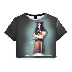 Женская футболка 3D укороченная Jigsaw 2: в Ухте, 100% полиэстер | круглая горловина, длина футболки до линии талии, рукава с отворотами | jigsaw | джон крамер | триллер