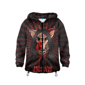 Детская ветровка 3D Пила VIII: в Ухте, 100% полиэстер | подол и капюшон оформлены резинкой с фиксаторами, по бокам два кармана без застежек, один потайной карман на груди | jigsaw | джон крамер | триллер