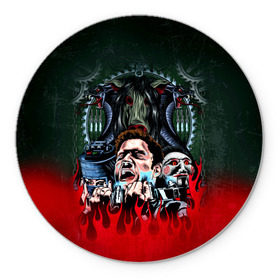 Коврик круглый с принтом The fear в Ухте, резина и полиэстер | круглая форма, изображение наносится на всю лицевую часть | jigsaw | джон крамер | триллер