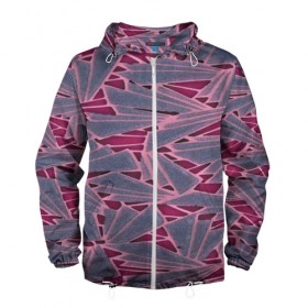 Мужская ветровка 3D с принтом Осколки мозаики в Ухте, 100% полиэстер | подол и капюшон оформлены резинкой с фиксаторами, два кармана без застежек по бокам, один потайной карман на груди | Тематика изображения на принте: 