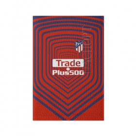 Обложка для паспорта матовая кожа с принтом Atletico Madrid Original #2 в Ухте, натуральная матовая кожа | размер 19,3 х 13,7 см; прозрачные пластиковые крепления | Тематика изображения на принте: атлетико мадрид | эмблема