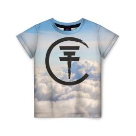 Детская футболка 3D с принтом Clouds Tokio Hotel в Ухте, 100% гипоаллергенный полиэфир | прямой крой, круглый вырез горловины, длина до линии бедер, чуть спущенное плечо, ткань немного тянется | Тематика изображения на принте: bill kaulitz | tokio hotel | билл каулиц