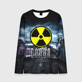 Мужской лонгслив 3D с принтом S.T.A.L.K.E.R. - С.Л.А.В.А. в Ухте, 100% полиэстер | длинные рукава, круглый вырез горловины, полуприлегающий силуэт | Тематика изображения на принте: stalker | волки | вячеслав | грузовик | имя | мрак | припять | птицы | радиация | слава | славик | сталкер | чернобыль